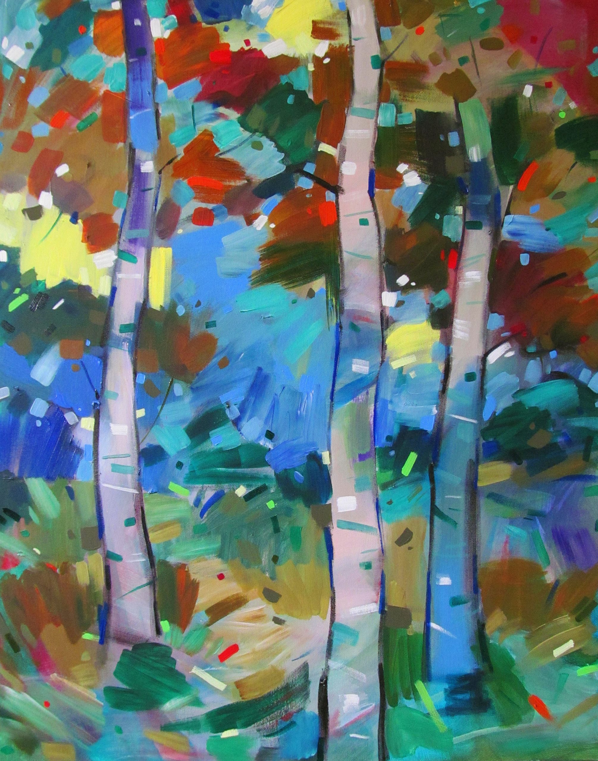 forest landscape painting